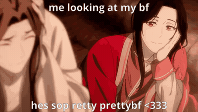 A Picture Of A Man And A Woman With The Caption " Me Looking At My Bf Hes Sop Pretty Prettybf <333 " GIF