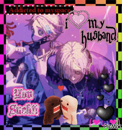 A Picture Of A Man And A Woman With The Words I Love My Husband GIF