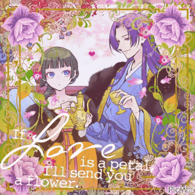 A Picture Of A Man And A Woman With The Words If Love Is A Petal I Ll Send You A Flower GIF