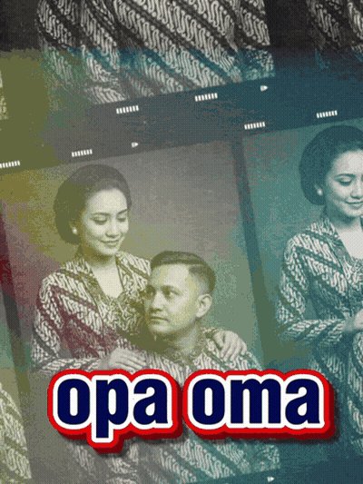 A Picture Of A Man And A Woman With The Words Opa Oma On The Bottom GIF