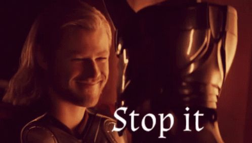 A Picture Of A Man And A Woman With The Words Stop It Behind Them GIF