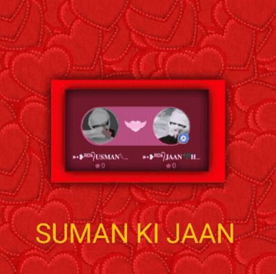 A Picture Of A Man And A Woman With The Words Suman Ki Jaan Below Them GIF