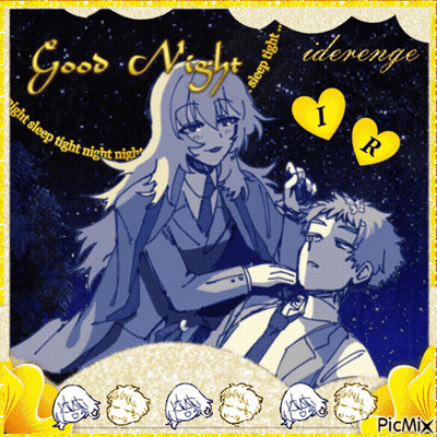 A Picture Of A Man And Woman With The Words Good Night GIF