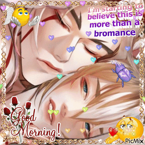 A Picture Of A Man And Woman With The Words I 'M Starting To Believe This Is More Than A Romance GIF