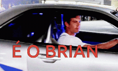A Picture Of A Man Driving A Car With The Name Eo Brian On It GIF