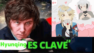 A Picture Of A Man Next To A Picture Of A Girl With The Name Hyunging On It GIF