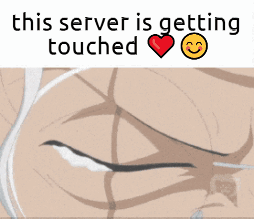 A Picture Of A Man 'S Face With The Words " This Server Is Getting Touched " Below It GIF