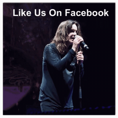 A Picture Of A Man Singing Into A Microphone With The Words Like Us On Facebook Above Him GIF