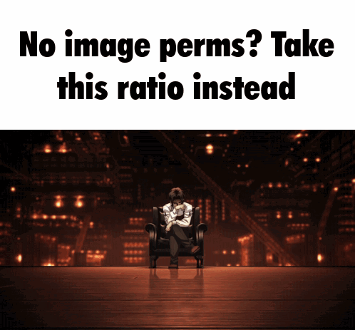 A Picture Of A Man Sitting In A Chair With The Words No Image Permits Take This Ratio Instead GIF