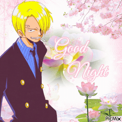 A Picture Of A Man Smoking A Cigarette With The Words Good Night On It GIF