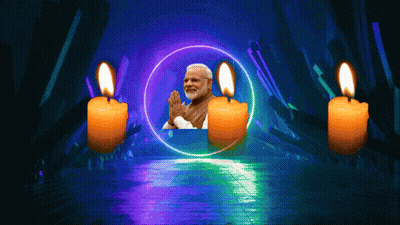 A Picture Of A Man Surrounded By Candles GIF
