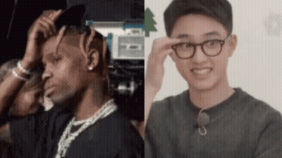 A Picture Of A Man Wearing Glasses And A Picture Of A Man Wearing A Hat GIF