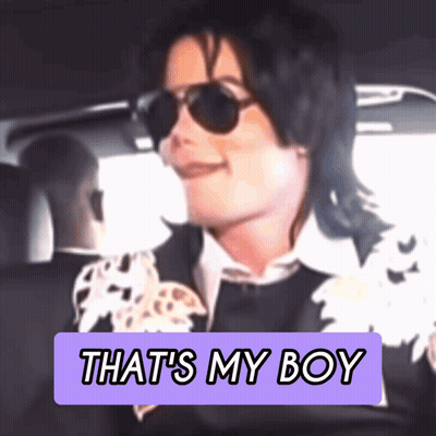 A Picture Of A Man Wearing Sunglasses With The Words That 'S My Boy Above Him GIF