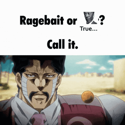 A Picture Of A Man With A Bandage On His Face And The Words Ragebait Or Call It GIF