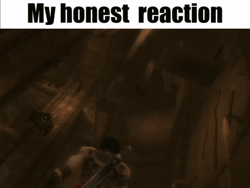 A Picture Of A Man With A Beard And Blue Eyes With The Words My Honest Reaction Below Him GIF