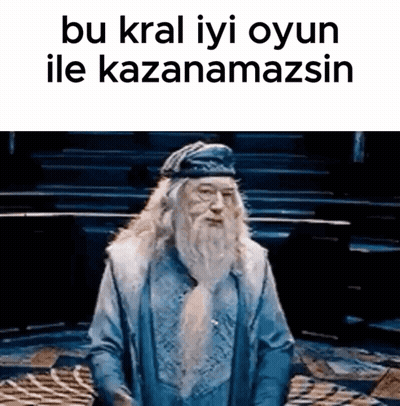 A Picture Of A Man With A Beard And The Words Bu Kral Iyi Oyun Ile Kazanamazsin GIF