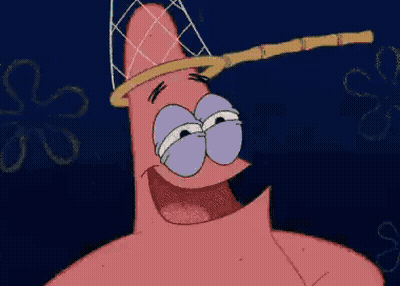 A Picture Of A Man With A Beard Next To A Picture Of A Spongebob Squarepants Character . GIF
