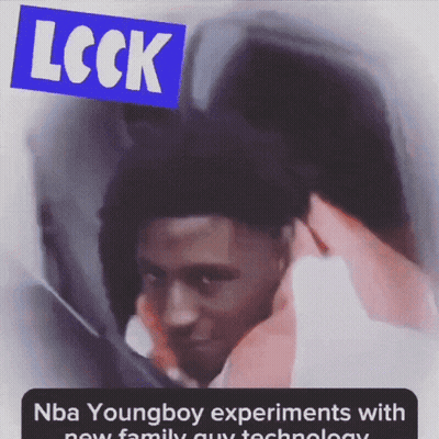 A Picture Of A Man With A Blue Sign That Says Lock GIF