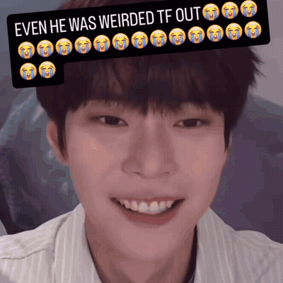 A Picture Of A Man With A Caption That Says Even He Was Weirded Tf Out GIF