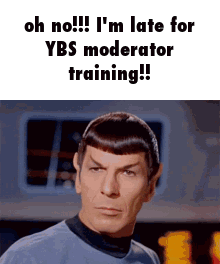 A Picture Of A Man With A Caption That Says Oh No I 'M Late For Ybs Moderator Training ! GIF