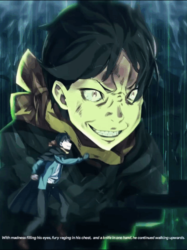 A Picture Of A Man With A Knife In His Hand GIF