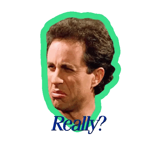A Picture Of A Man With A Question Mark Around His Head And The Words Really Sticker
