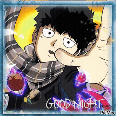 A Picture Of A Man With A Scarf Around His Neck And The Words Good Night GIF
