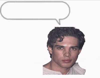 A Picture Of A Man With A Speech Bubble That Says Whu Yew Yo Day GIF