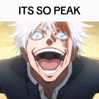 A Picture Of A Man With Blood On His Face With The Words Its So Peak Above Him GIF