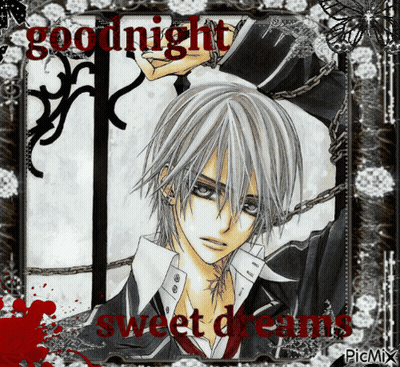 A Picture Of A Man With Chains And The Words Goodnight Sweet Dreams On It GIF