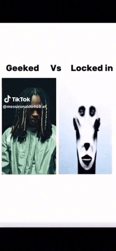 A Picture Of A Man With Dreadlocks Next To A Picture Of A Ghost With A Face . GIF