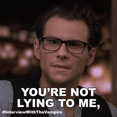 A Picture Of A Man With Glasses And The Caption You 'Re Not Lying To Me GIF
