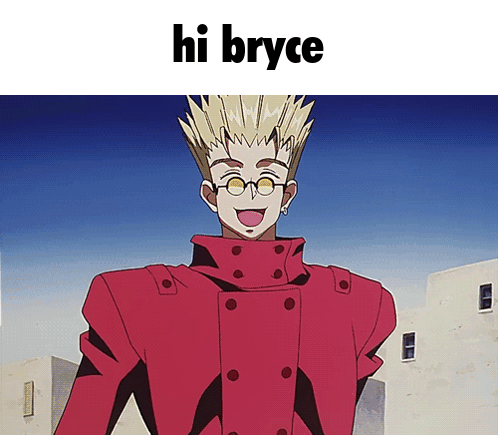 Man With Glasses And Hi Bryce Text GIF