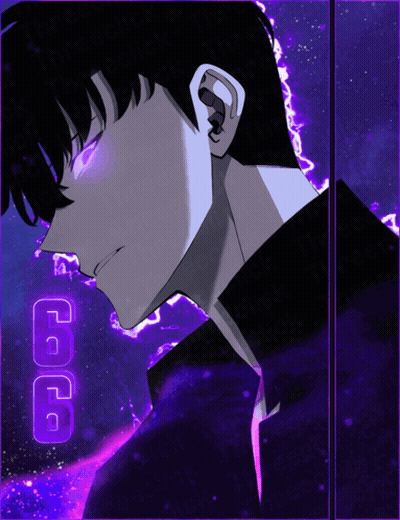A Picture Of A Man With Purple Eyes And The Word Ccc On The Bottom Right GIF
