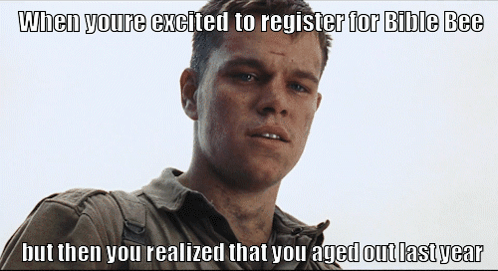 A Picture Of A Man With The Caption When You 'Re Excited To Register GIF