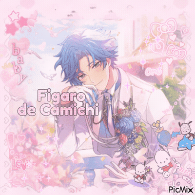 A Picture Of A Man With The Name Figaro De Camichi GIF