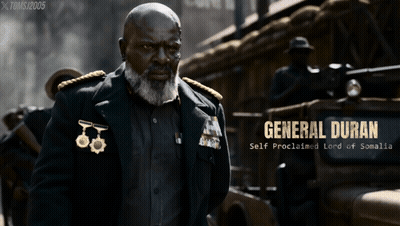 A Picture Of A Man With The Name General Duran On The Bottom GIF