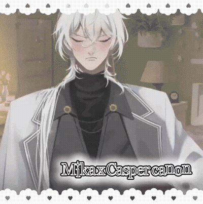 A Picture Of A Man With The Name Mikax Casper Canon On The Bottom GIF