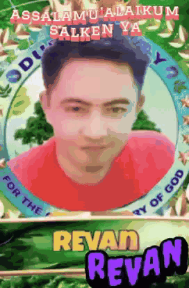 A Picture Of A Man With The Name Revan On The Bottom GIF