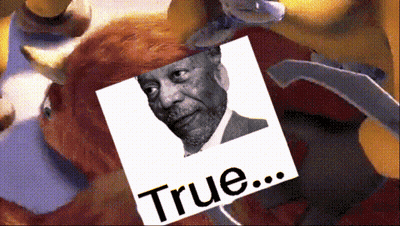 A Picture Of A Man With The Word True Written Below It GIF