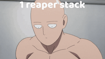 A Picture Of A Man With The Words 1 Reaper Stack Ready GIF