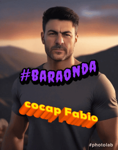 A Picture Of A Man With The Words #Baraonda Written On It GIF