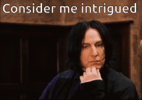 A Picture Of A Man With The Words Consider Me Intrigued GIF