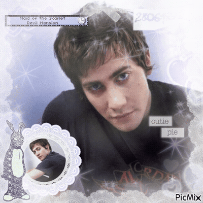 A Picture Of A Man With The Words Cutie Pie Written On The Bottom GIF