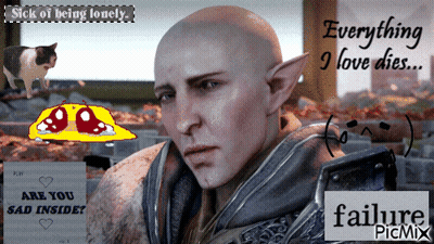A Picture Of A Man With The Words " Everything I Love Dies " Written On It GIF