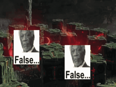 A Picture Of A Man With The Words False Behind Him GIF