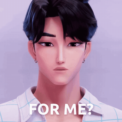 A Picture Of A Man With The Words " For Me " Below Him GIF