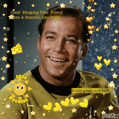 A Picture Of A Man With The Words Good Morning On It GIF