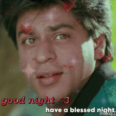 A Picture Of A Man With The Words " Good Night < 3 Have A Blessed Night " GIF