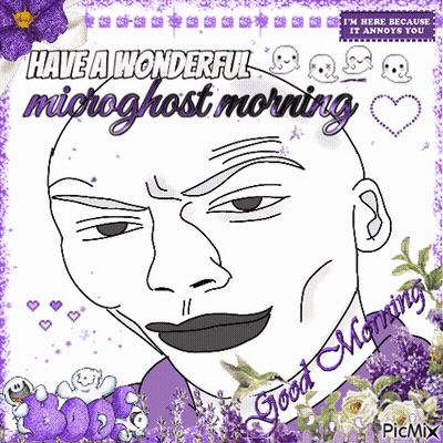 A Picture Of A Man With The Words Have A Wonderful Microghost Morning And Good Morning GIF